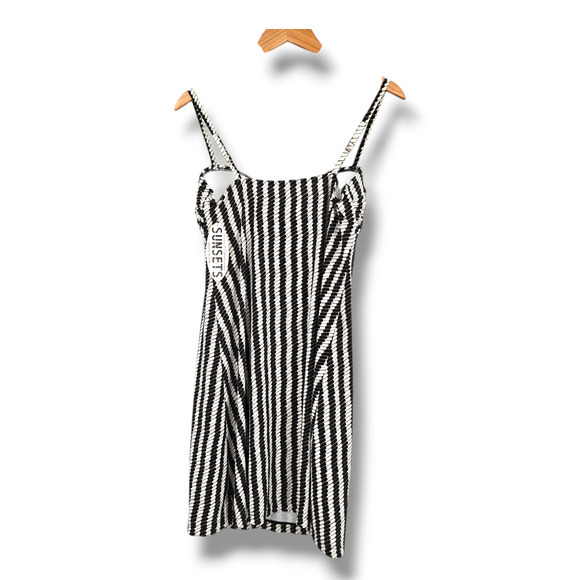 NEW Sunsets Women's Swimwear Dress Coverup Mini Dress Swimsuit Black Size‎ Large - Picture 2 of 12